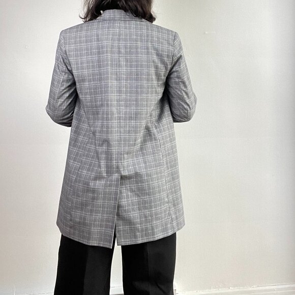 TOP SHOP Oversized Checked Black and White Blazer Size 36 EU - Picture 12 of 13